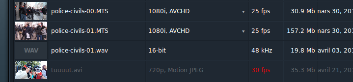 Différence de framerate