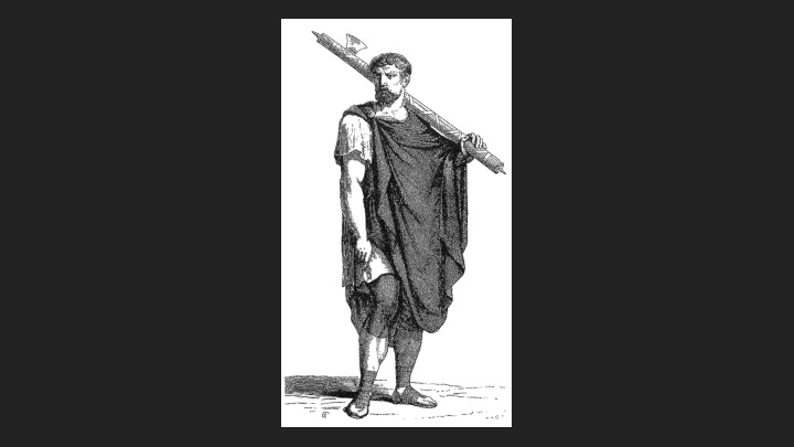 Licteur romain avec les faisceaux Licteur romain avec les faisceaux